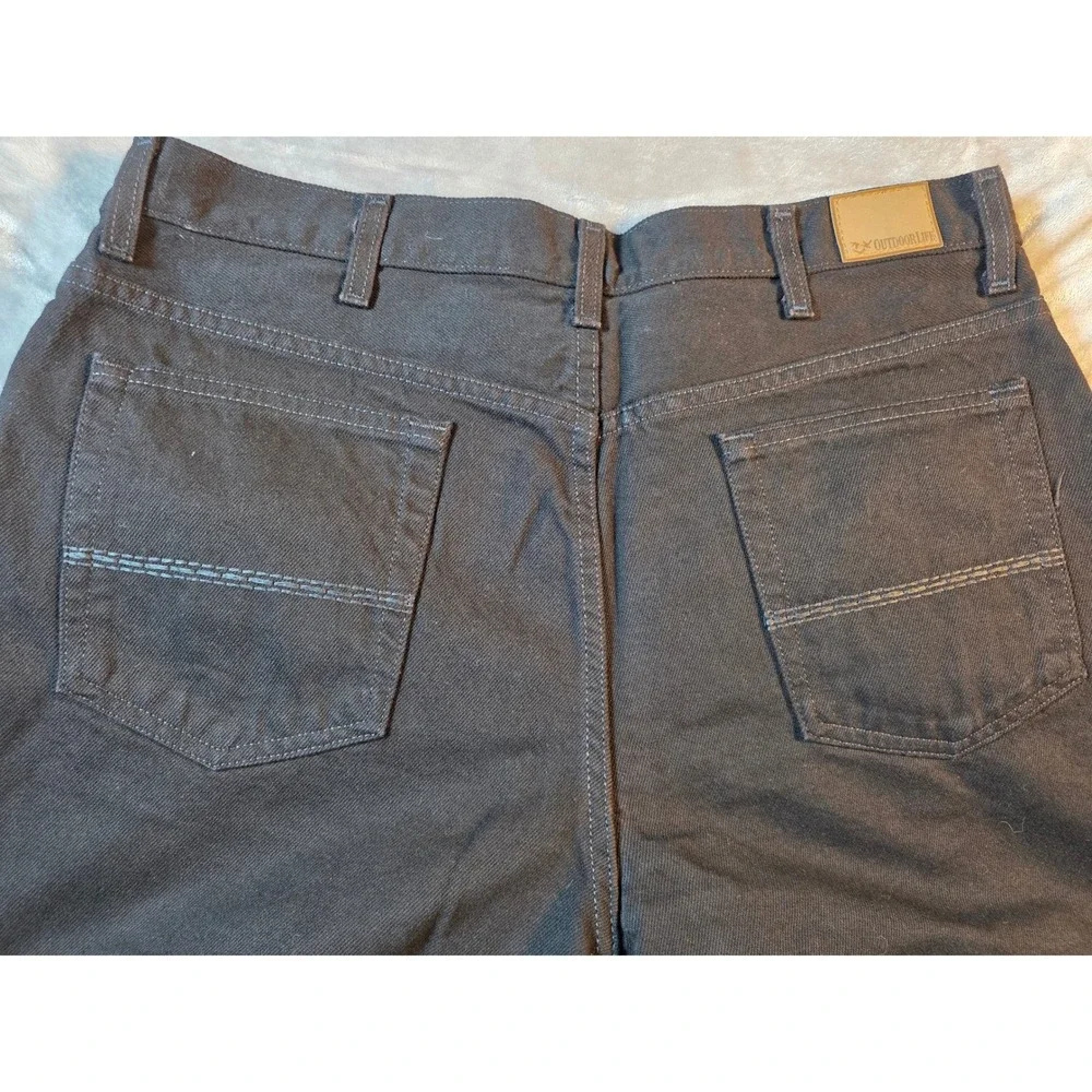 Outdoor Life Relaxed‎ Fit Jeans Mens 38x30 Black Tapered Leg Denim Pants